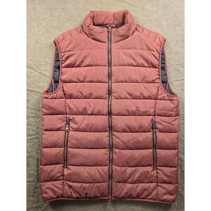 UNTUCKit Women's Medium Puffer Vest Burgundy Full Zip Lightweight Sleeveless